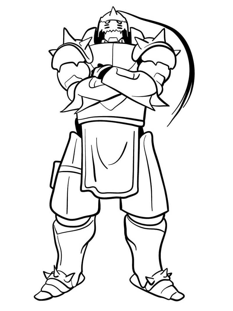 Desenho deAlphonse Elric 1 para colorir