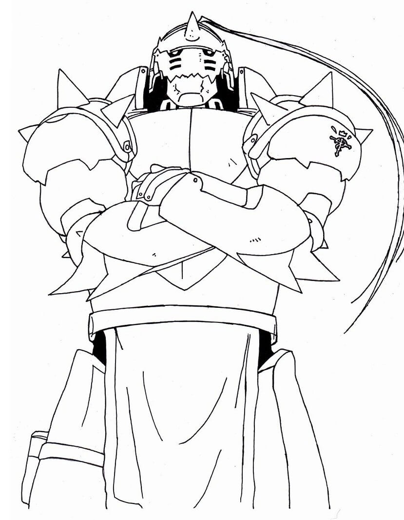 Desenho deAlphonse Elric 7 para colorir