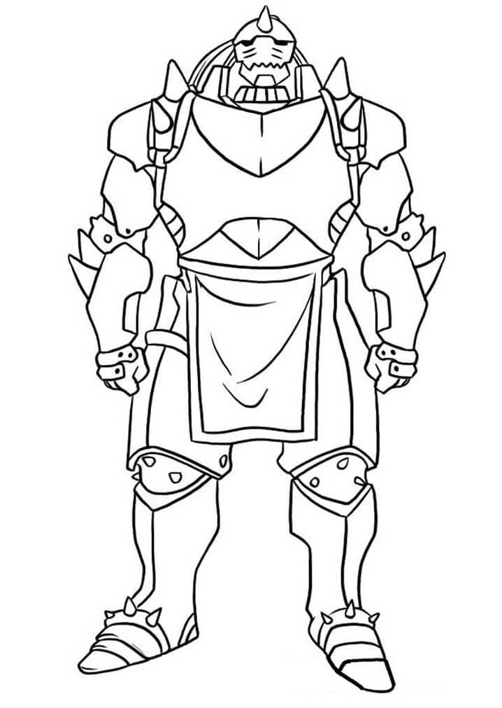 Desenho deAlphonse Elric para colorir