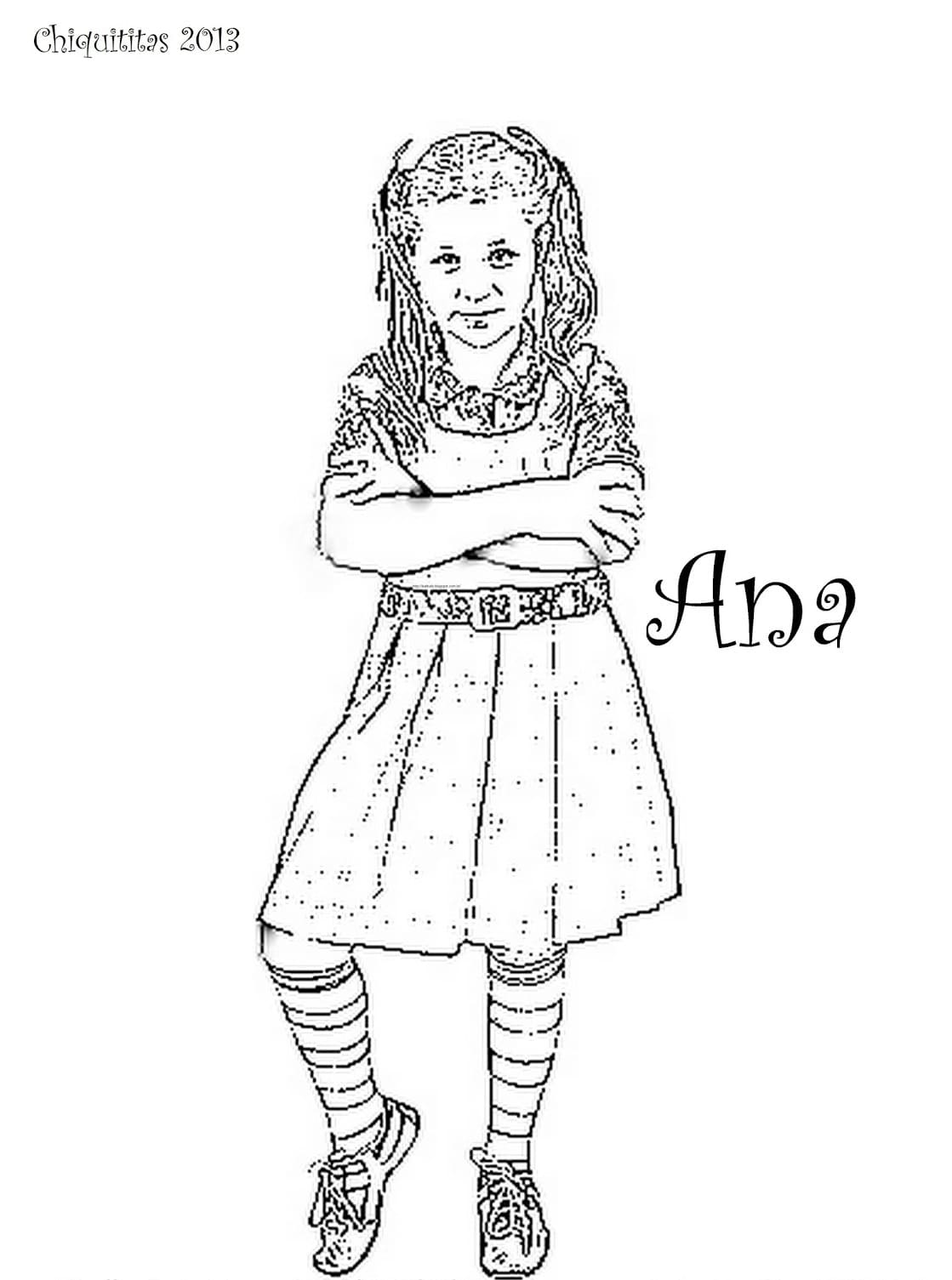 Desenho deAna Chiquititas para colorir