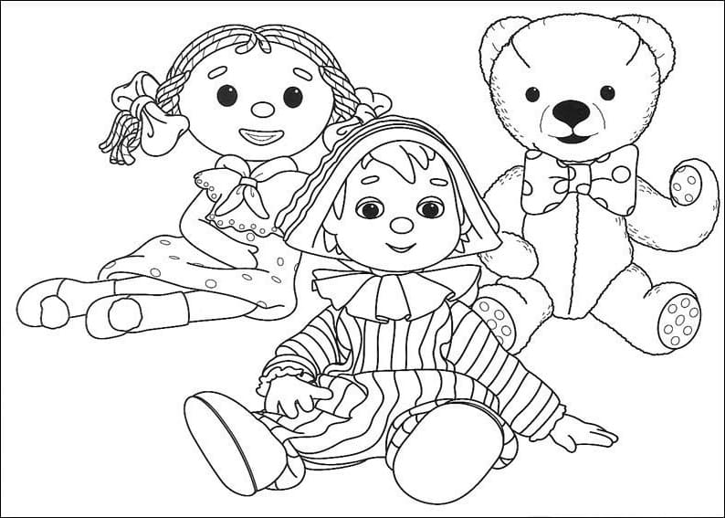 Desenho deAndy Pandy 1 para colorir