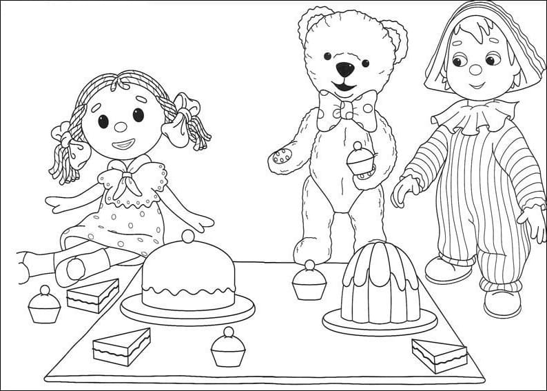 Desenho deAndy Pandy 2 para colorir