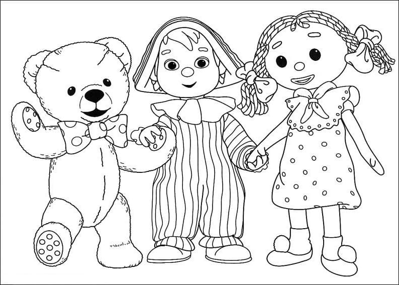 Desenhos de Andy Pandy para colorir