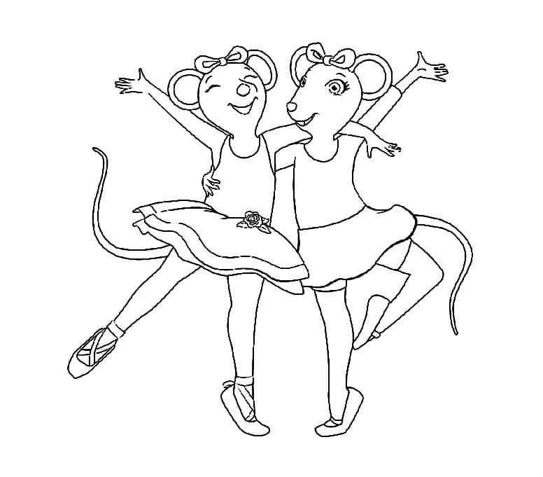 Desenho deAngelina Ballerina 1 para colorir