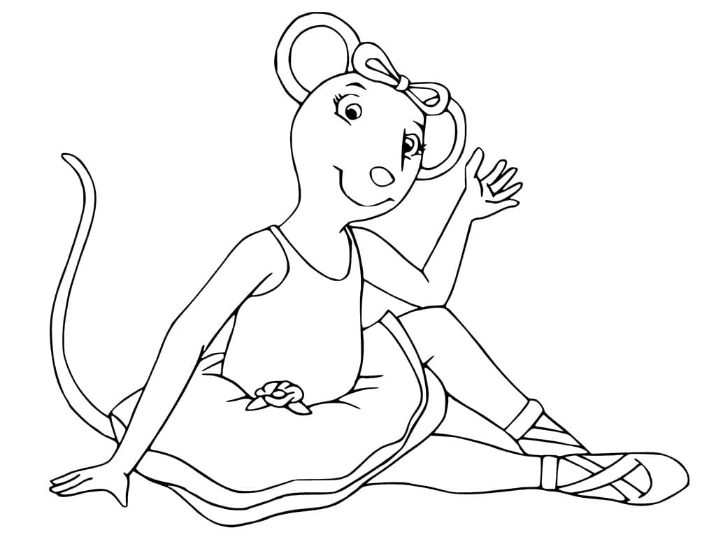 Desenho deAngelina Ballerina 14 para colorir