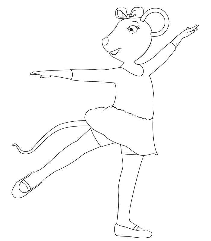 Desenho deAngelina Ballerina 2 para colorir