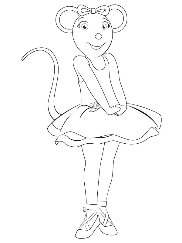 Desenho deAngelina Ballerina 3 para colorir