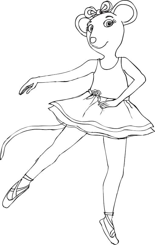 Desenho deAngelina Ballerina 4 para colorir