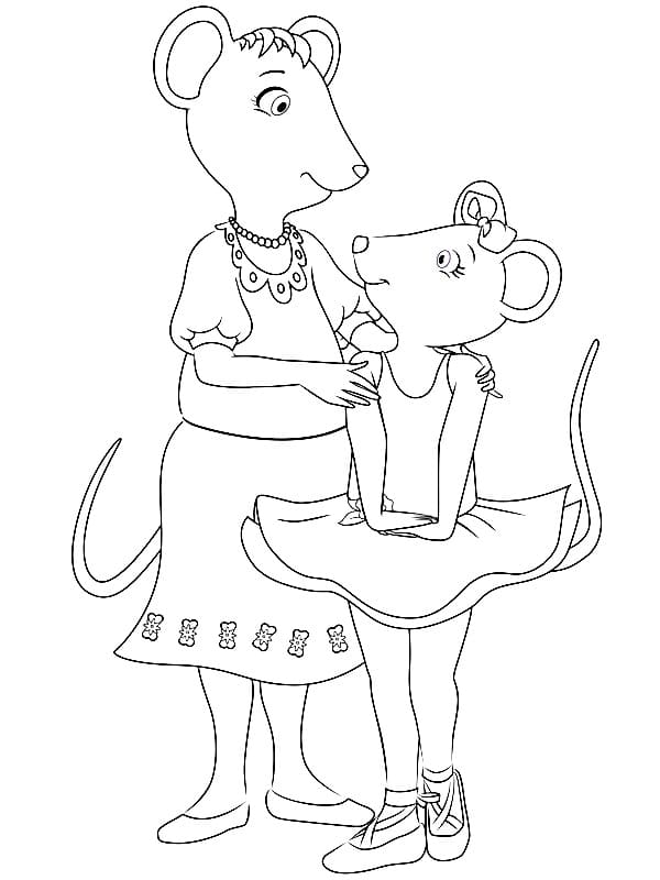 Desenho deAngelina Ballerina 5 para colorir