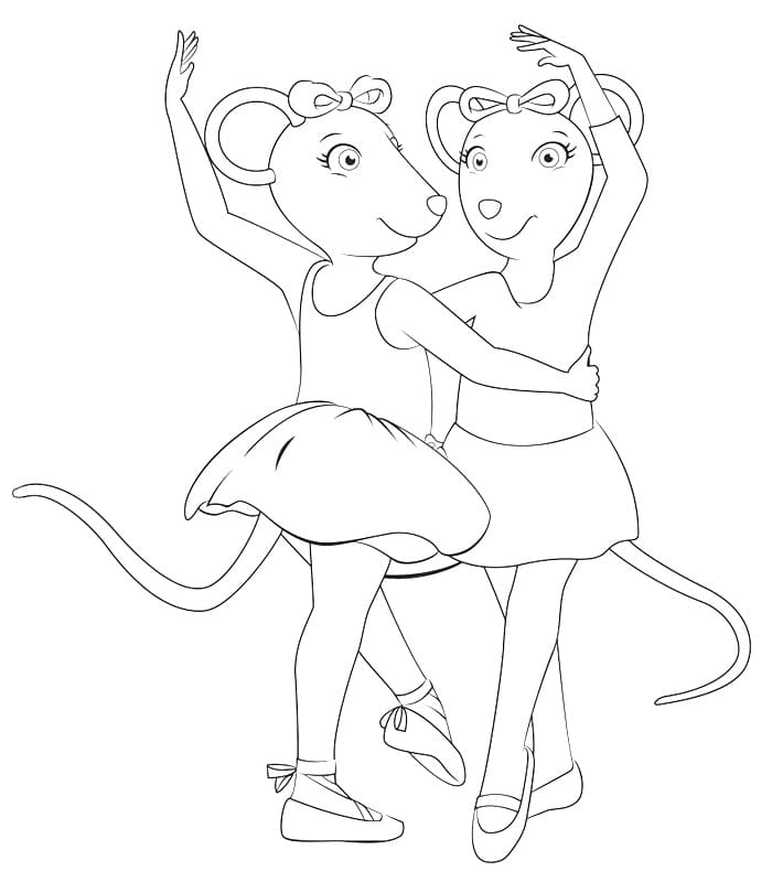 Desenhos de Angelina Ballerina para colorir