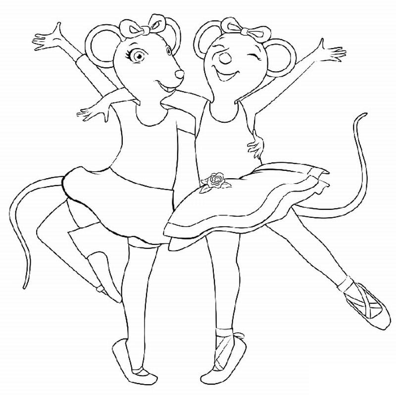 Desenho deAngelina Ballerina 8 para colorir