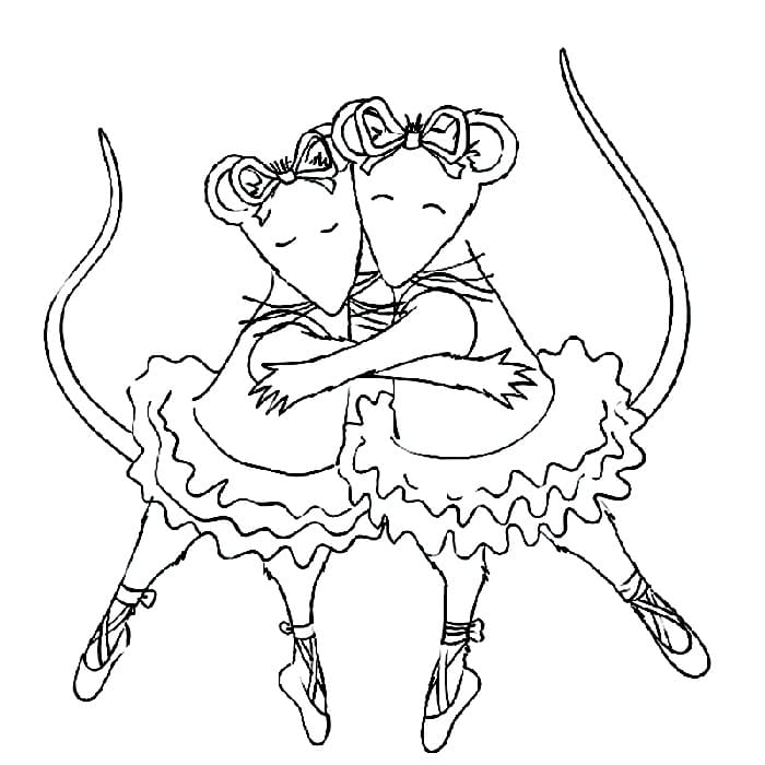 Desenho deAngelina Ballerina 9 para colorir