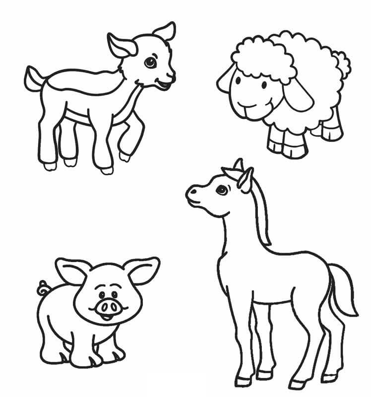 Desenho deAnimais da Fazendinha 1 para colorir