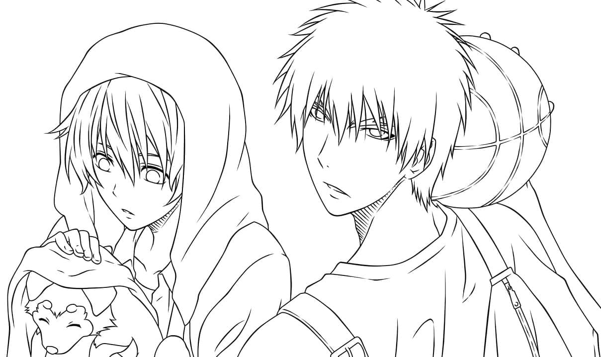 Desenho deAnime Kuroko No Basket para colorir