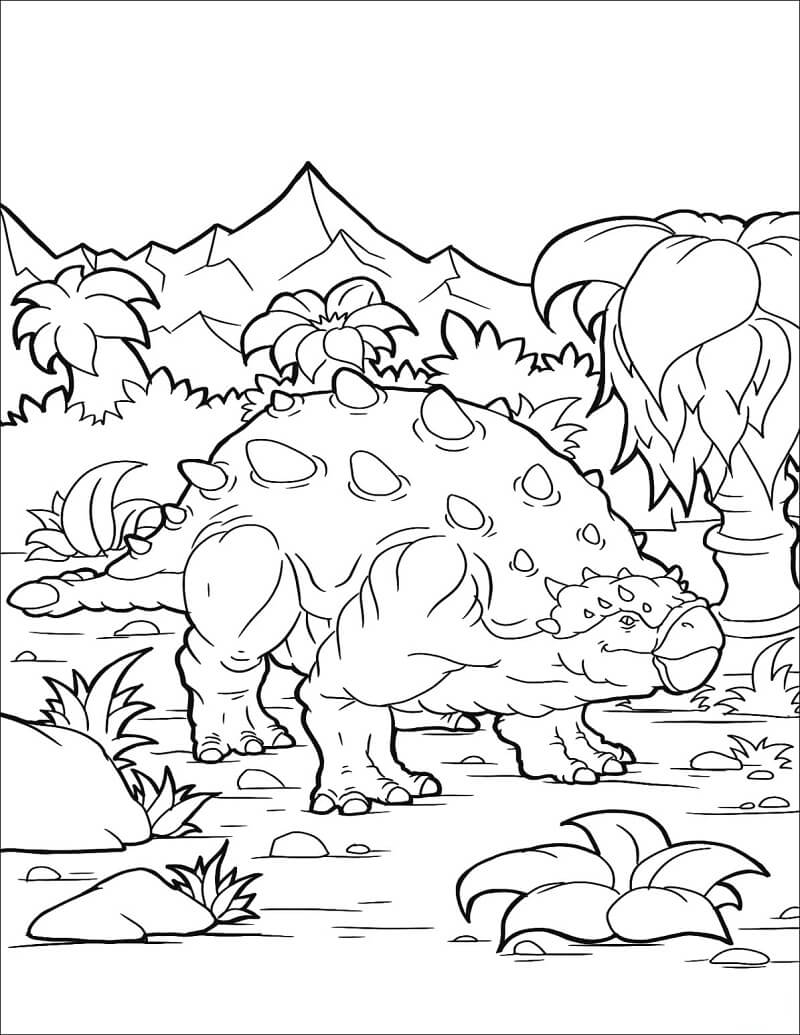 Desenho deAnkylosaurus para colorir