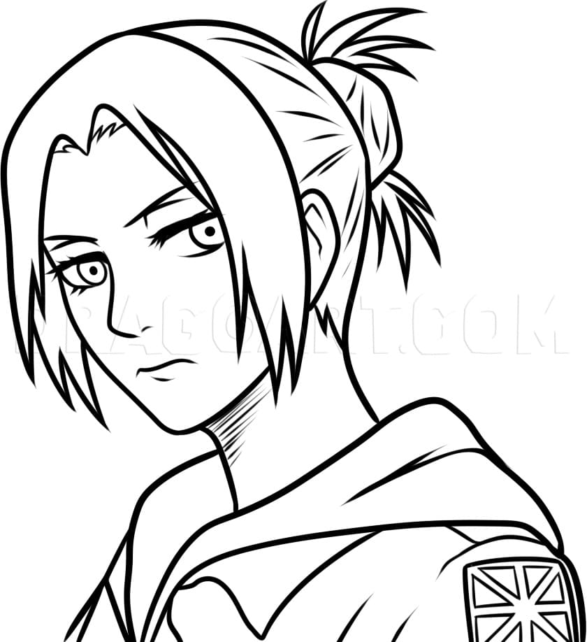 Desenho deAnnie Leonhart Shingeki no Kyojin para colorir