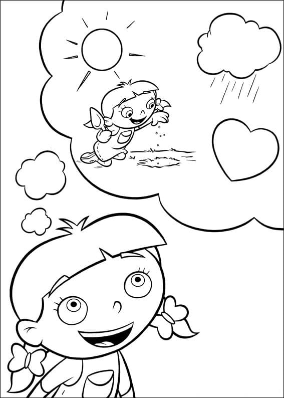 Desenho deAnnie Mini Einsteins para colorir