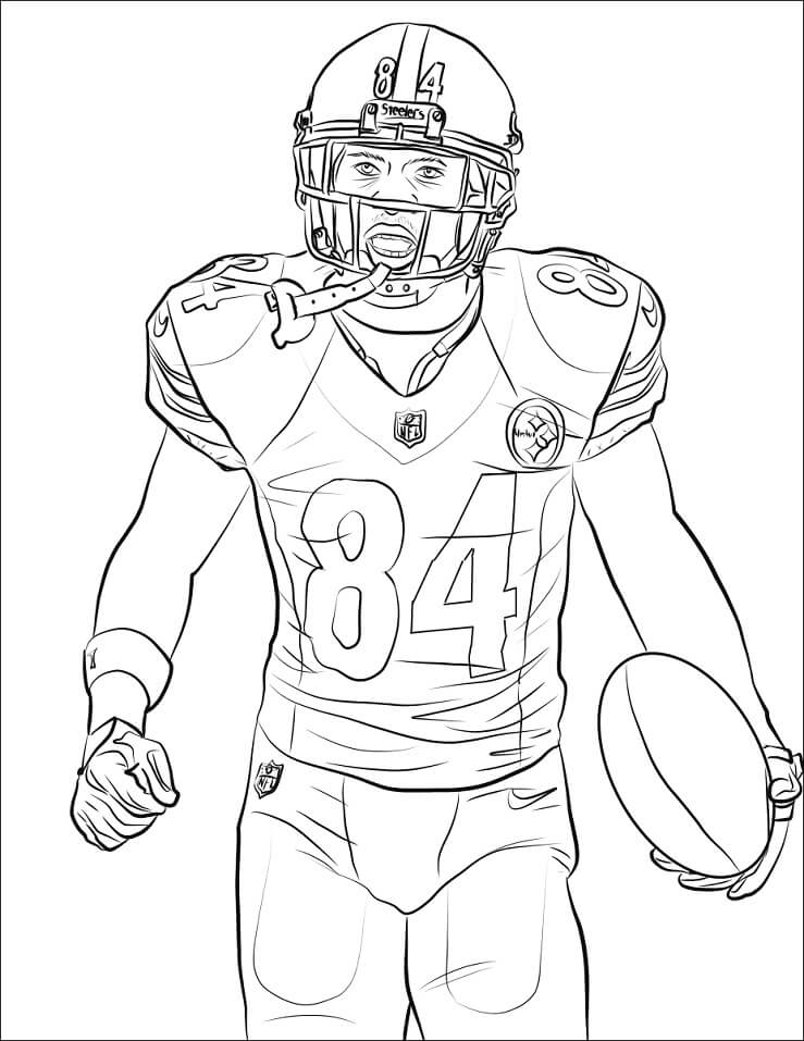 Desenho deAntonio Brown para colorir