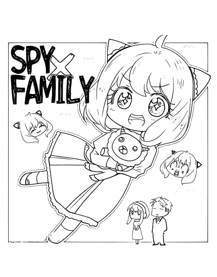 Desenho deAnya Forger Spy x Family para colorir