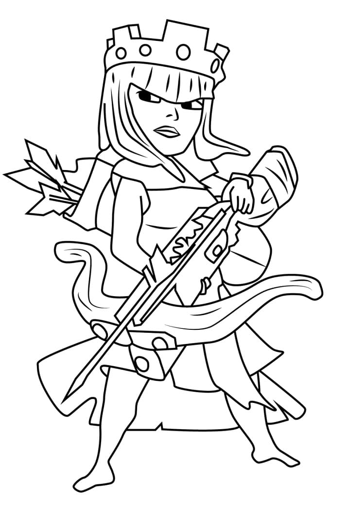 Desenho deArcher Queen Clash of Clans para colorir