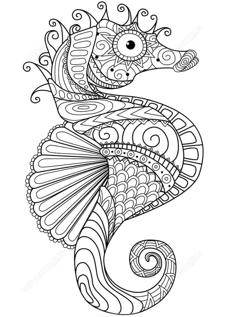 Desenho deArte Zentangle Maravilhosa 6 para colorir