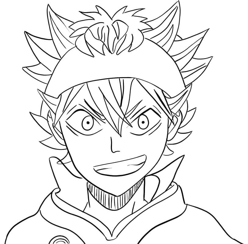 Desenho deAsta de Black Clover 4 para colorir