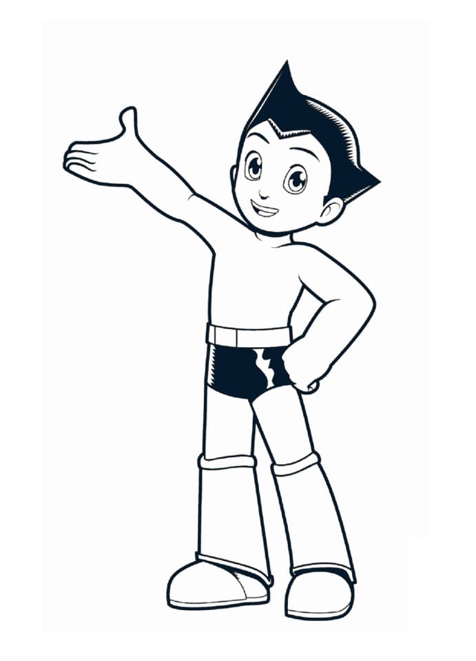 Desenho deAstro Boy Feliz 1 para colorir