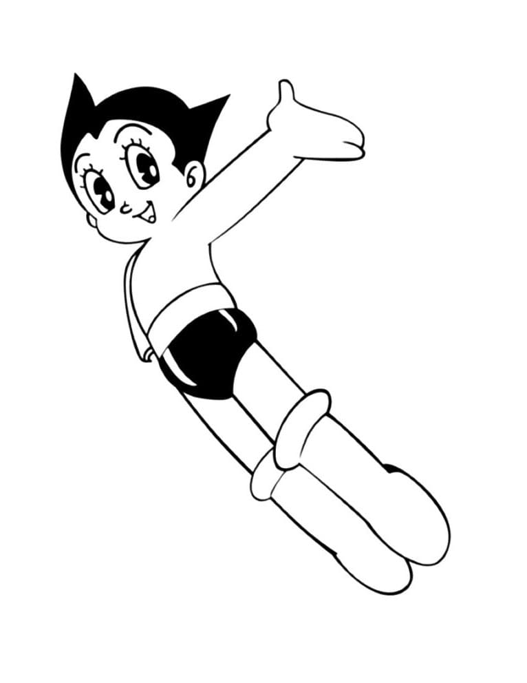 Desenho deAstro Boy Feliz 3 para colorir