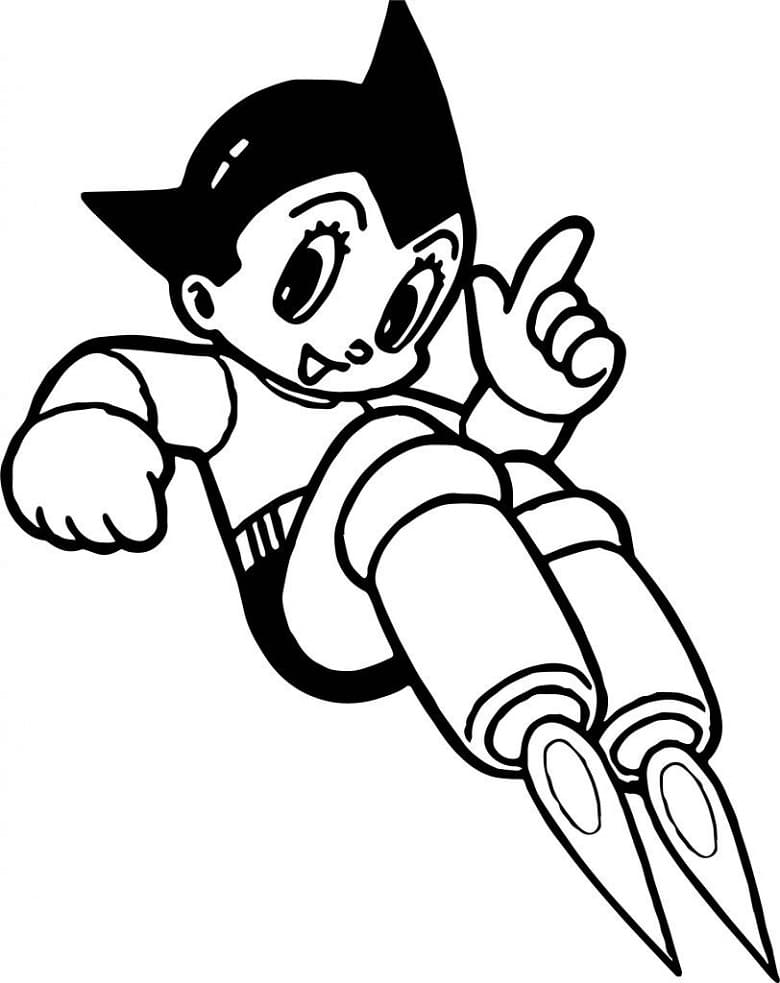 Desenho deAstro Boy Feliz 4 para colorir