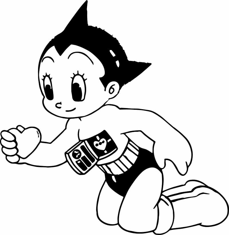 Desenho deAstro Boy Feliz 5 para colorir