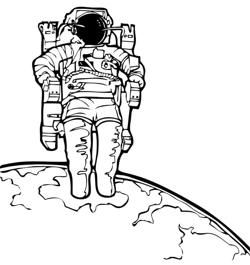 Desenho deAstronauta 1 para colorir