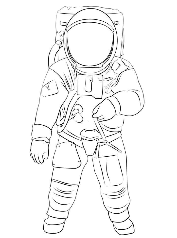 Desenho deAstronauta 3 para colorir