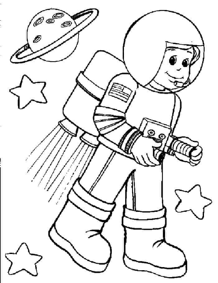 Desenho deAstronauta Fofo para colorir