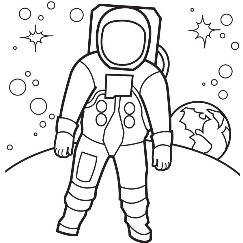 Desenho deAstronauta Normal para colorir