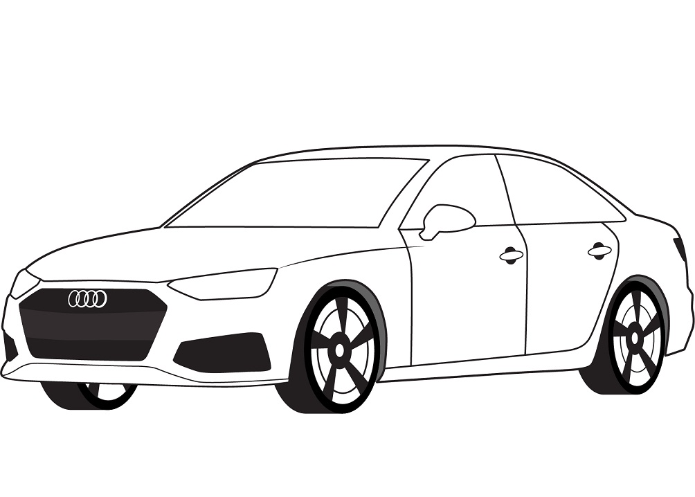 Desenho deAudi A4 para colorir