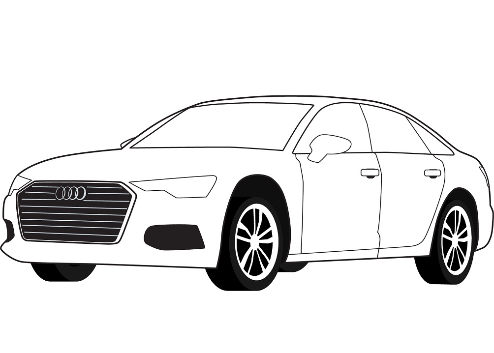 Desenho deAudi A6 para colorir