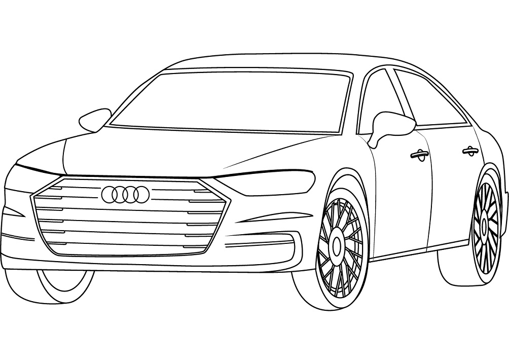 Desenho deAudi A8 para colorir