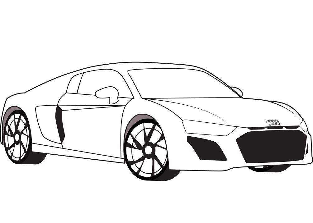 Desenho deAudi R8 para colorir