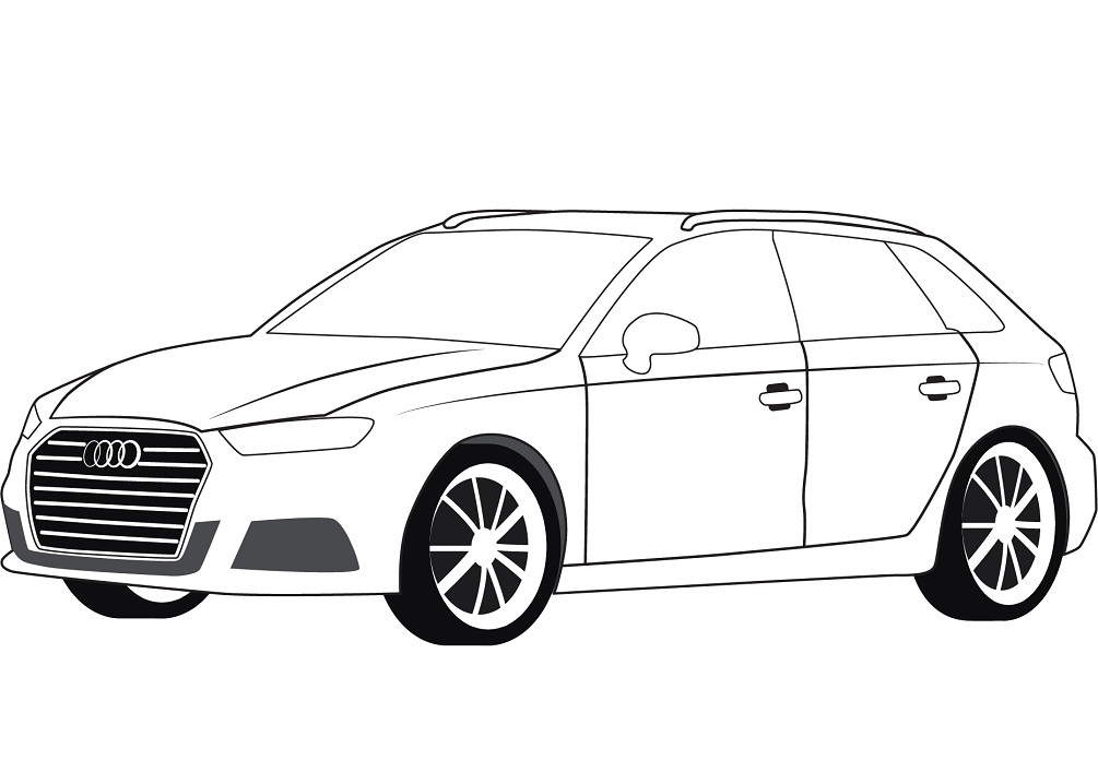 Desenho deAudi S3 para colorir