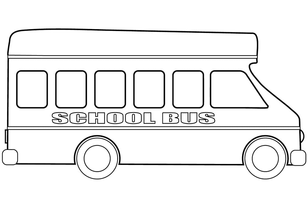 Desenho de Autocarro Escolar 8 para colorir