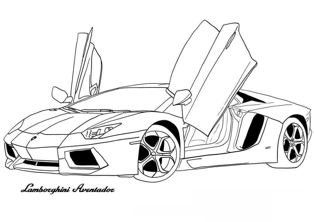 Desenho deAventador Lamborghini para colorir