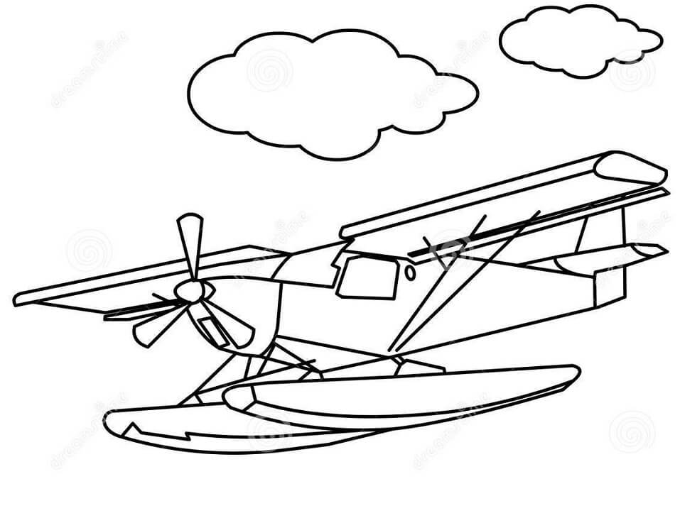 Desenho deAvião Marítimo para colorir