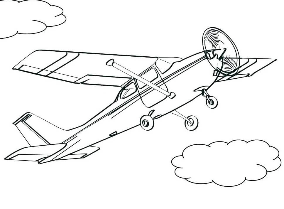 Desenho deAvião Ultraleve para colorir