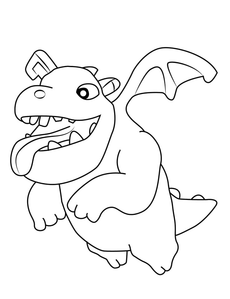 Desenho deBaby Dragon Clash of Clans para colorir