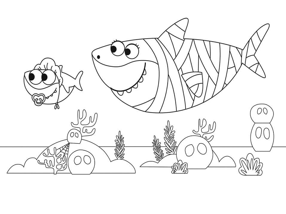 Desenho deBaby Shark 1 para colorir