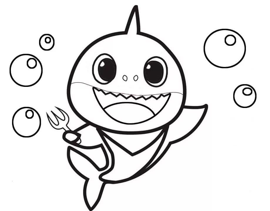 Desenho deBaby Shark 13 para colorir