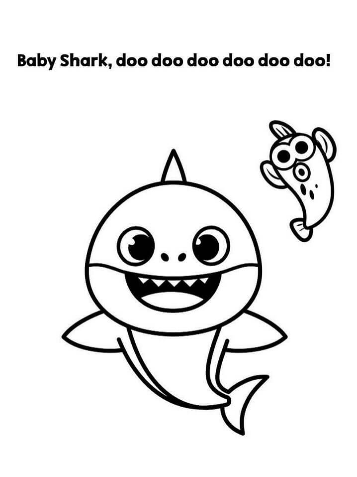 Desenho deBaby Shark 5 para colorir