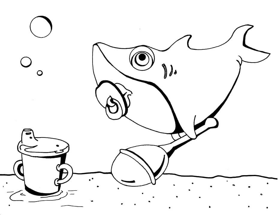 Desenho deBaby Shark 8 para colorir