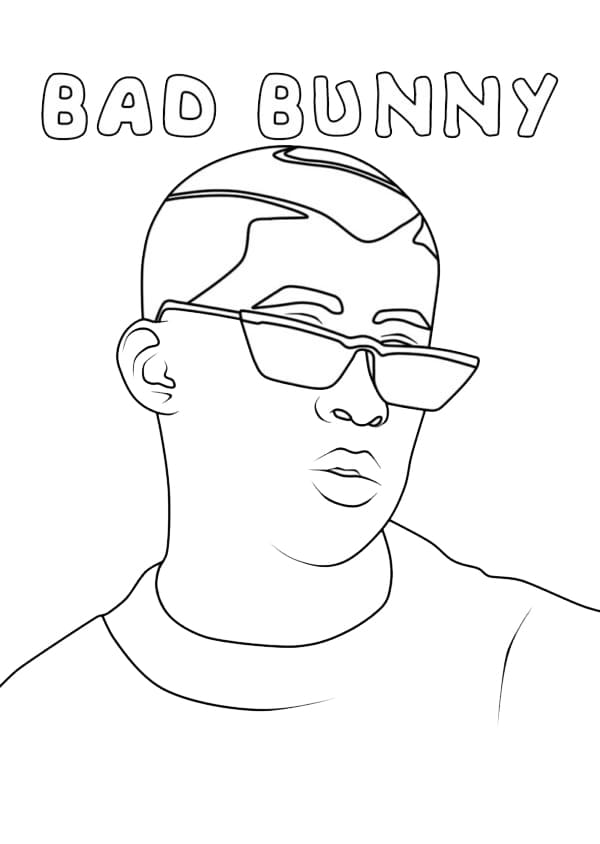 Desenho deBad Bunny 12 para colorir