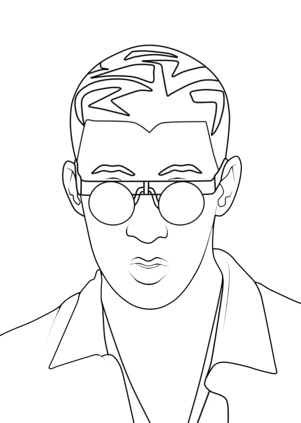 Desenho deBad Bunny 14 para colorir